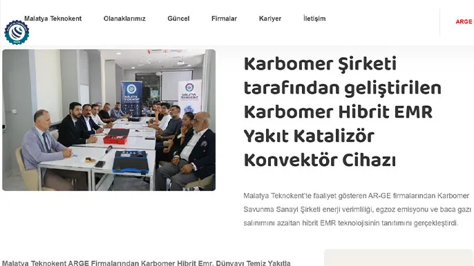 Karbomer Şirketi tarafından geliştirilen Karbomer Hibrit EMR Yakıt Katalizör Konvektör Cihazı